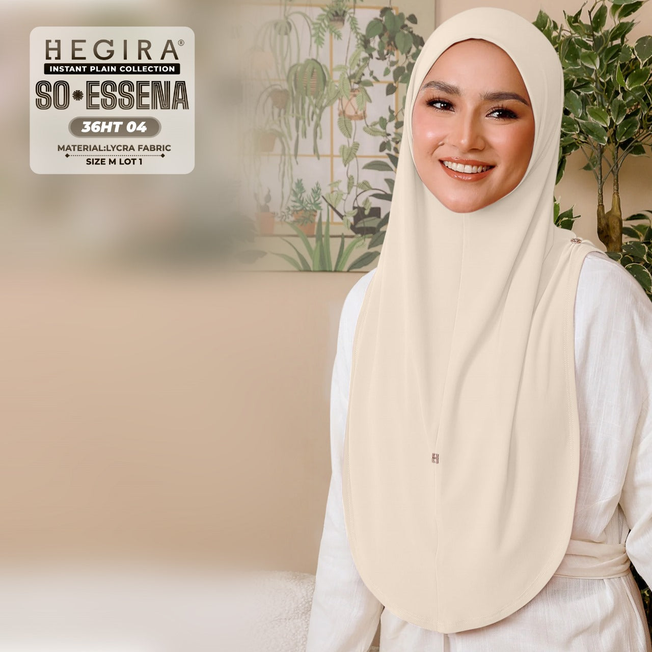 Hegira Hijab Inspired SO-Essena Instant Plain Collection (36HT)