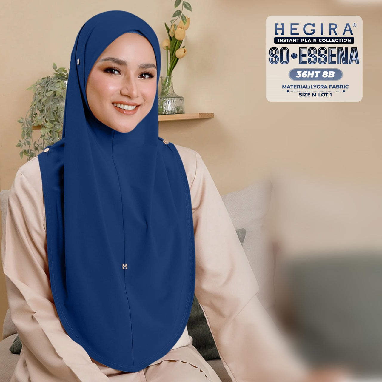 Hegira Hijab Inspired SO-Essena Instant Plain Collection (36HT)