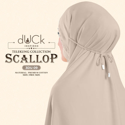 dUCk Scallop New Telekung Collection Free Woven Bag