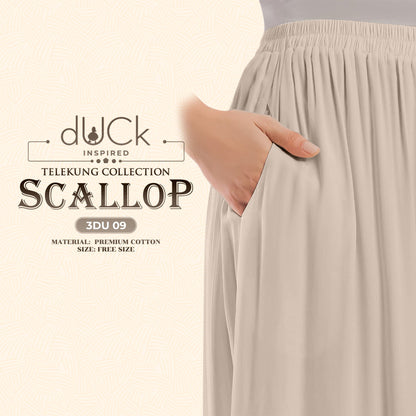 dUCk Scallop New Telekung Collection Free Woven Bag