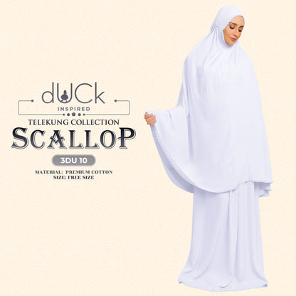 dUCk Scallop New Telekung Collection Free Woven Bag