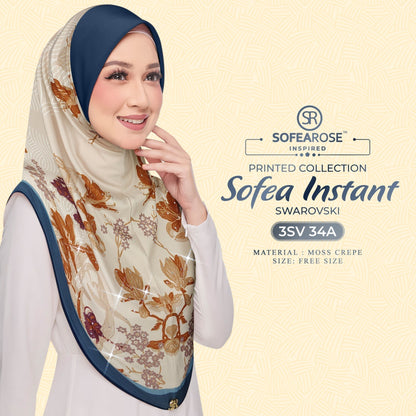 Tudung Instant Sarung Printed Brand Sendiri