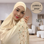 Telekung Jameela Silk Sulam Collection (23TU) + Free Woven Bag