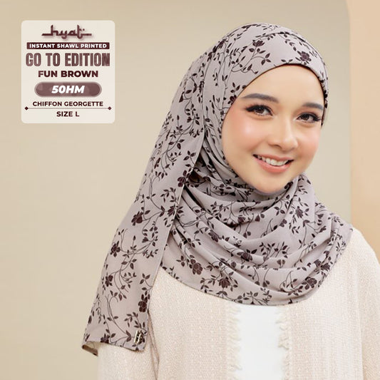 Hyat Inspired Instant Printed Go-To-Edition Fun Brown (50HM - 50HX)