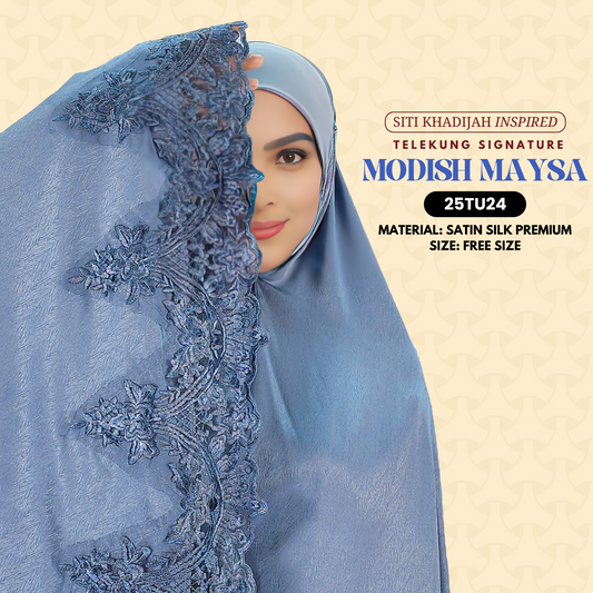 Telekung Siti Khadijah Inspired MODISH MAYSA - Free Woven Bag (25TU)