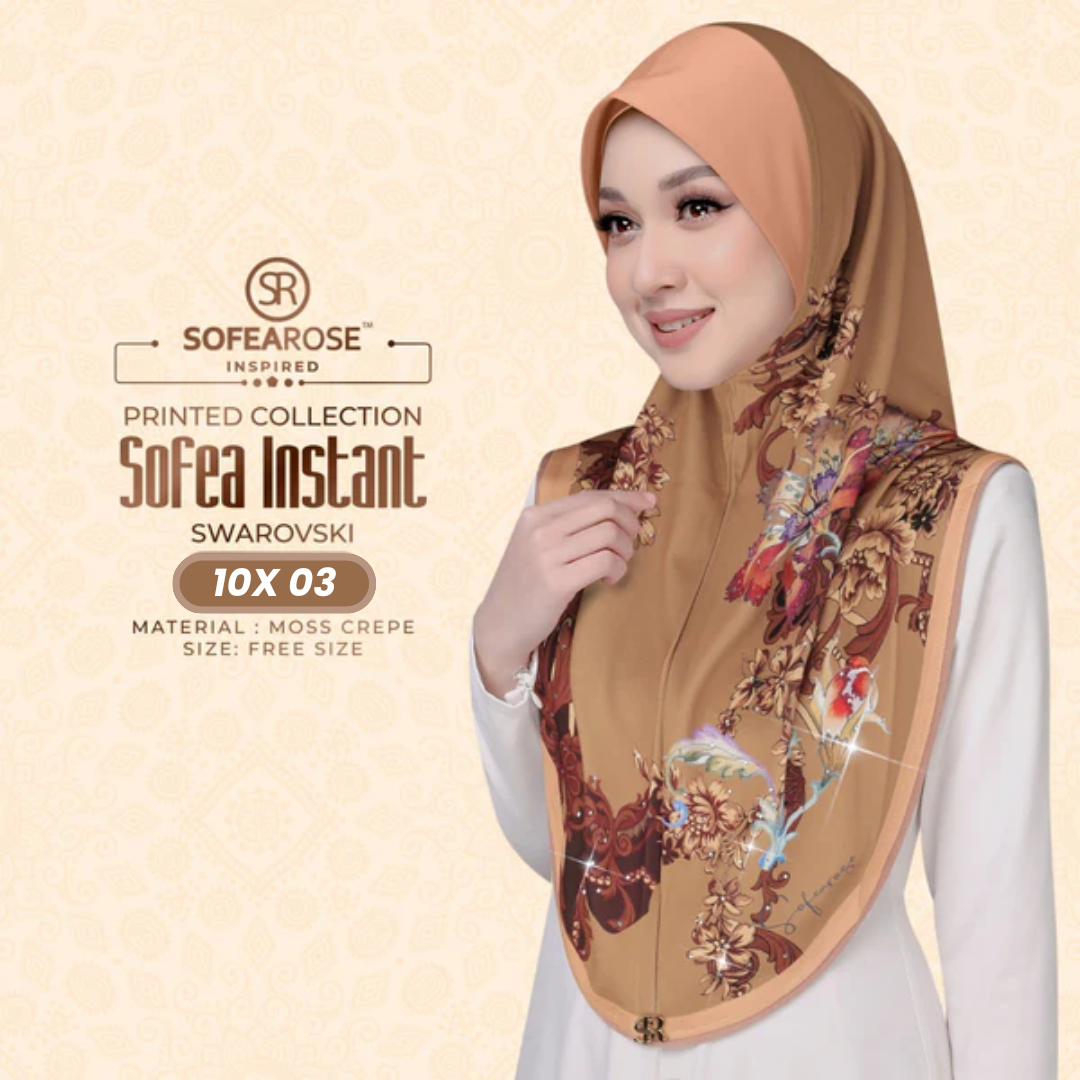 Sofearose Hijab Inspired Instant Sarung Crepe Collection (10X)