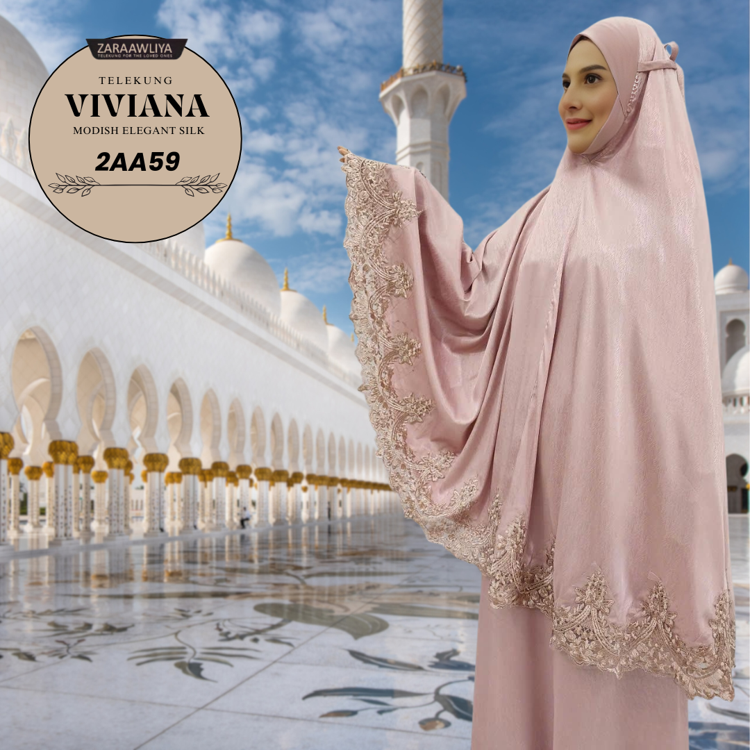 Zara Awliya Telekung VIVIANA (2AA) + Free Woven Bag