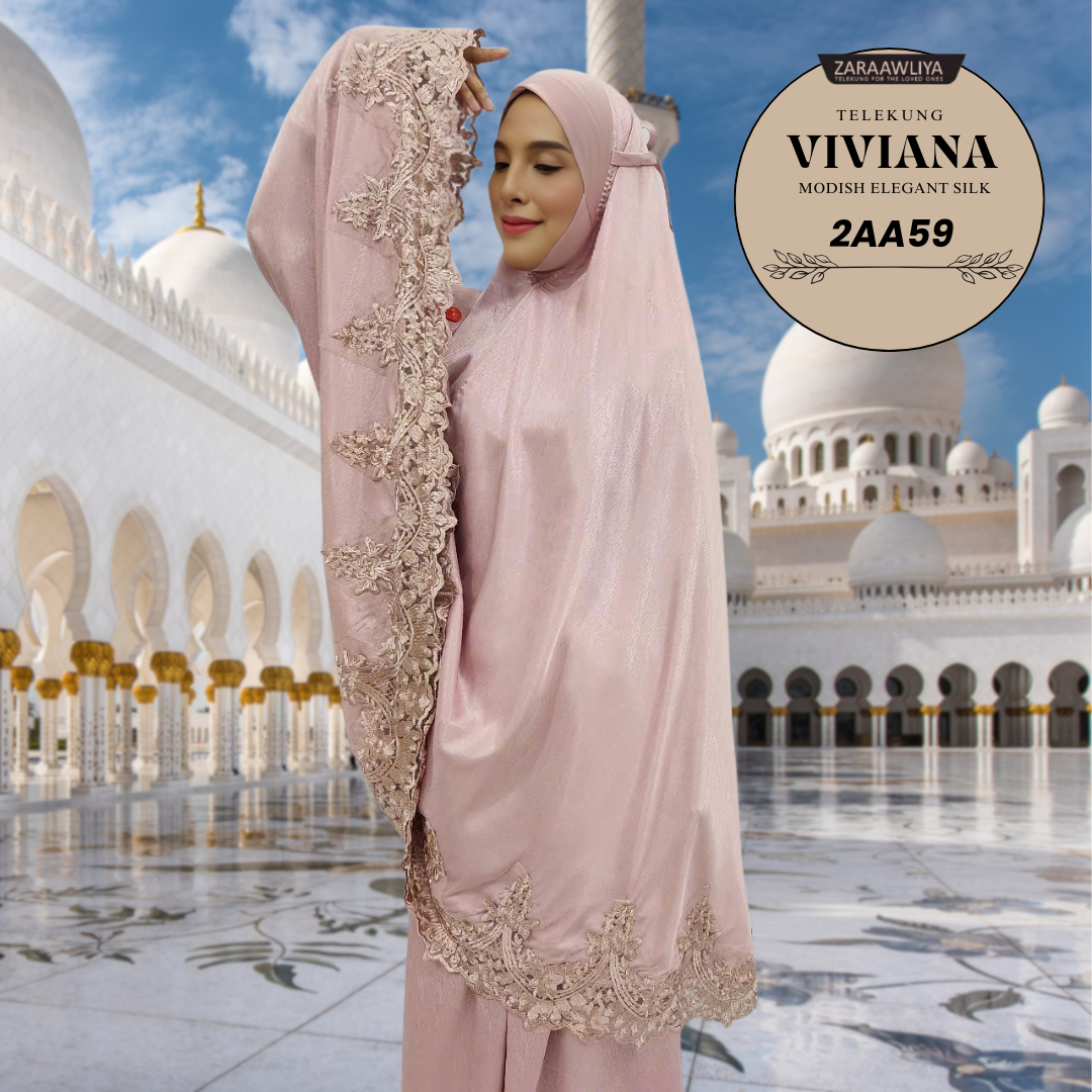 Zara Awliya Telekung VIVIANA (2AA) + Free Woven Bag