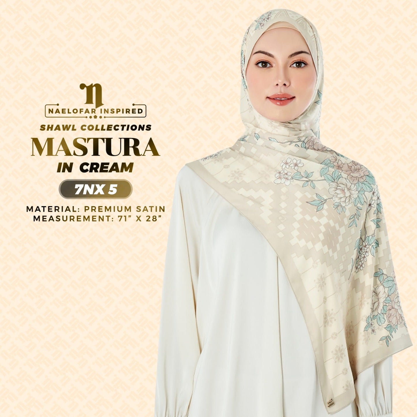 Naelofar Inspired Mastura Shawl Collection - 7NX