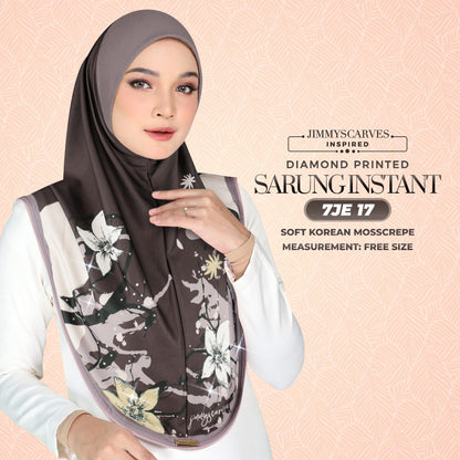 Jimmy Scarves Inspired -  Instant Sarung Diamond Printed