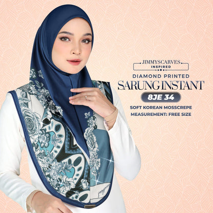 Jimmy Scarves Inspired -  Instant Sarung Diamond Printed