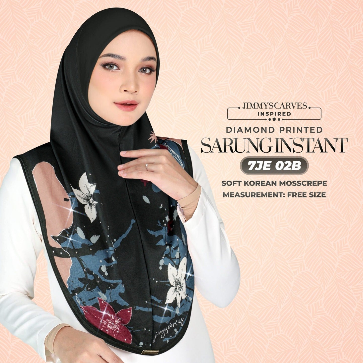 Jimmy Scarves Inspired -  Instant Sarung Diamond Printed