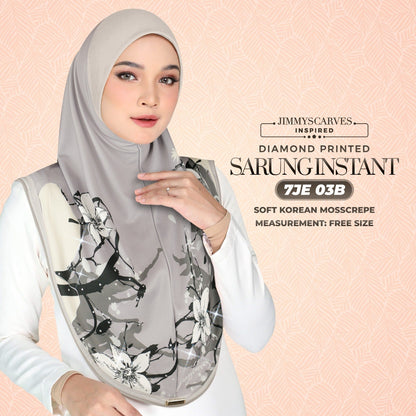 Jimmy Scarves Inspired -  Instant Sarung Diamond Printed