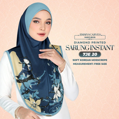 Jimmy Scarves Inspired -  Instant Sarung Diamond Printed