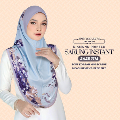 Jimmy Scarves Inspired Instant Sarung Diamond Printed