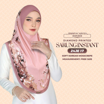 Jimmy Scarves Inspired Instant Sarung Diamond Printed