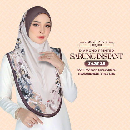 Jimmy Scarves Inspired Instant Sarung Diamond Printed