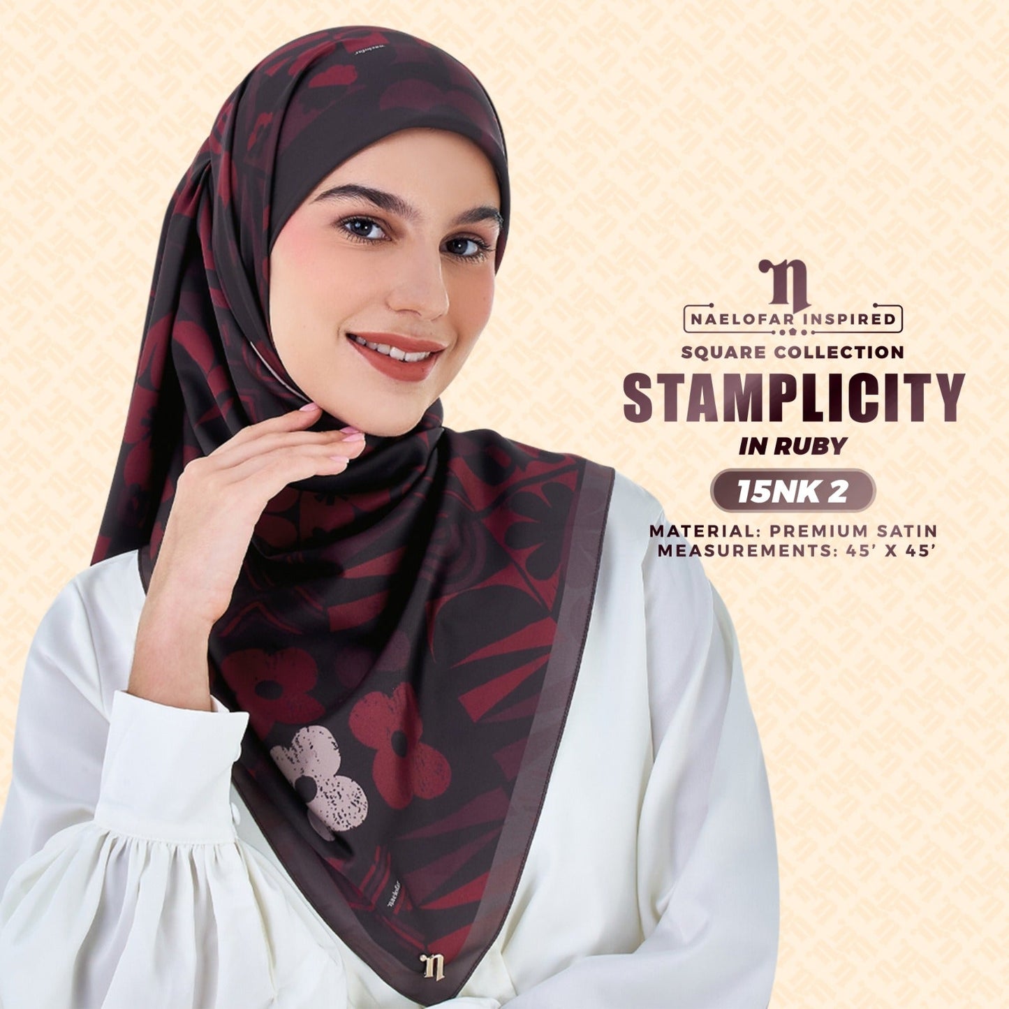 Naelofar Inspired Stamplicity Printed SQ Collection