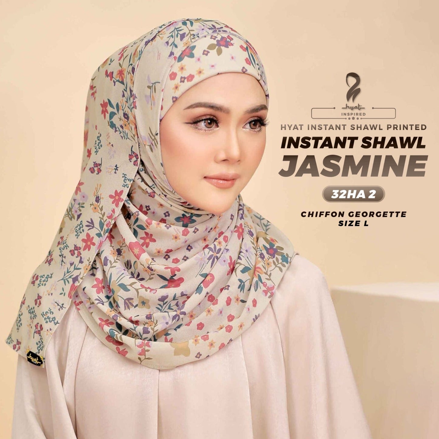 Hyat Hijan Inspired Instant Shawl Fuchsia, Jasmine, Kashmir & Marina Collection With Box