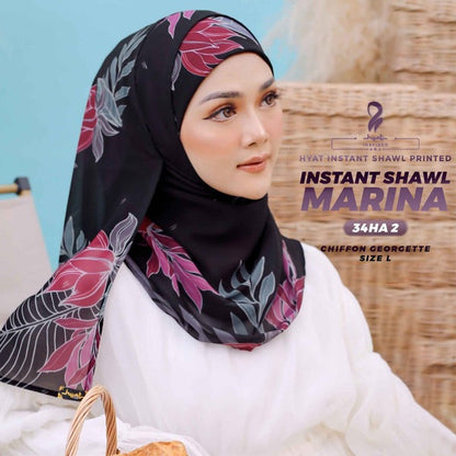 Hyat Hijan Inspired Instant Shawl Fuchsia, Jasmine, Kashmir & Marina Collection With Box