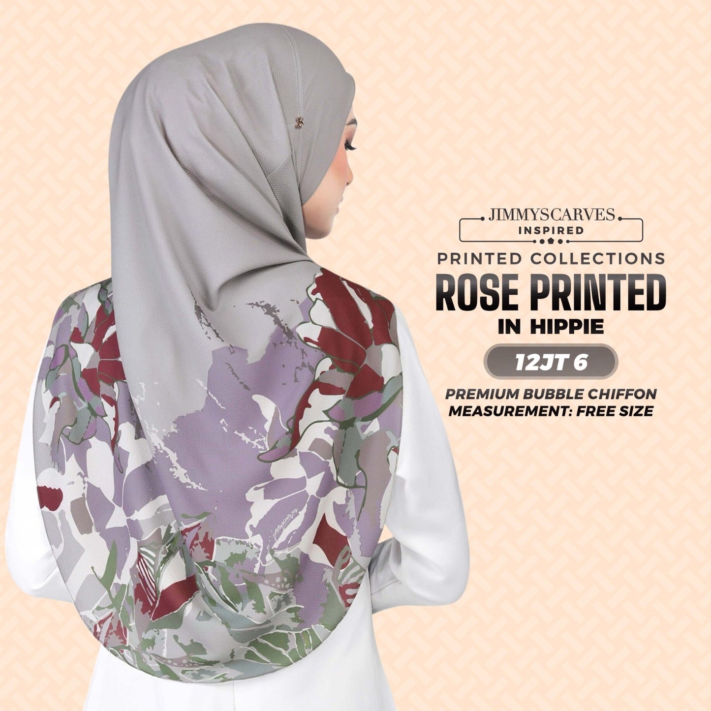 Jimmy Scarves Rose Printed Collection (12JT)