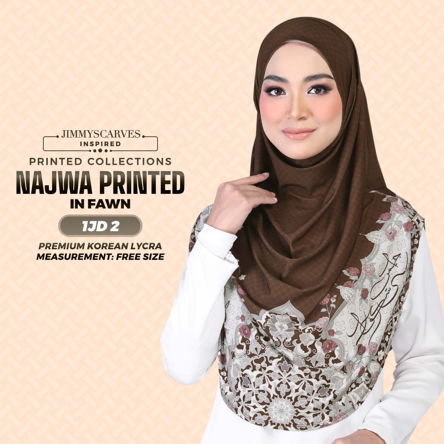Jimmy Scarves Inspired Najwa  Sarung Printed Instant Collection