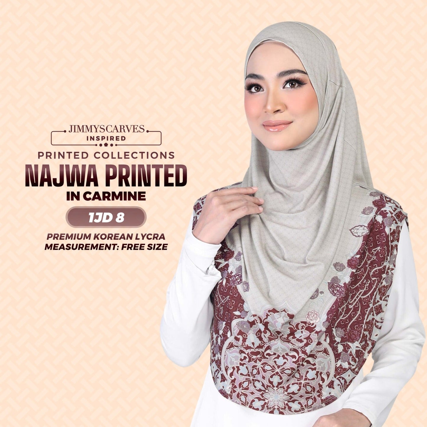 Jimmy Scarves Inspired Najwa  Sarung Printed Instant Collection (1JD)