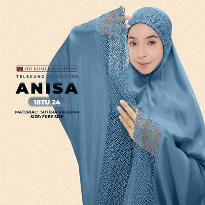 Telekung Siti Khadijah Inspired Signature Anisa Collection Free Woven bag (18TU)