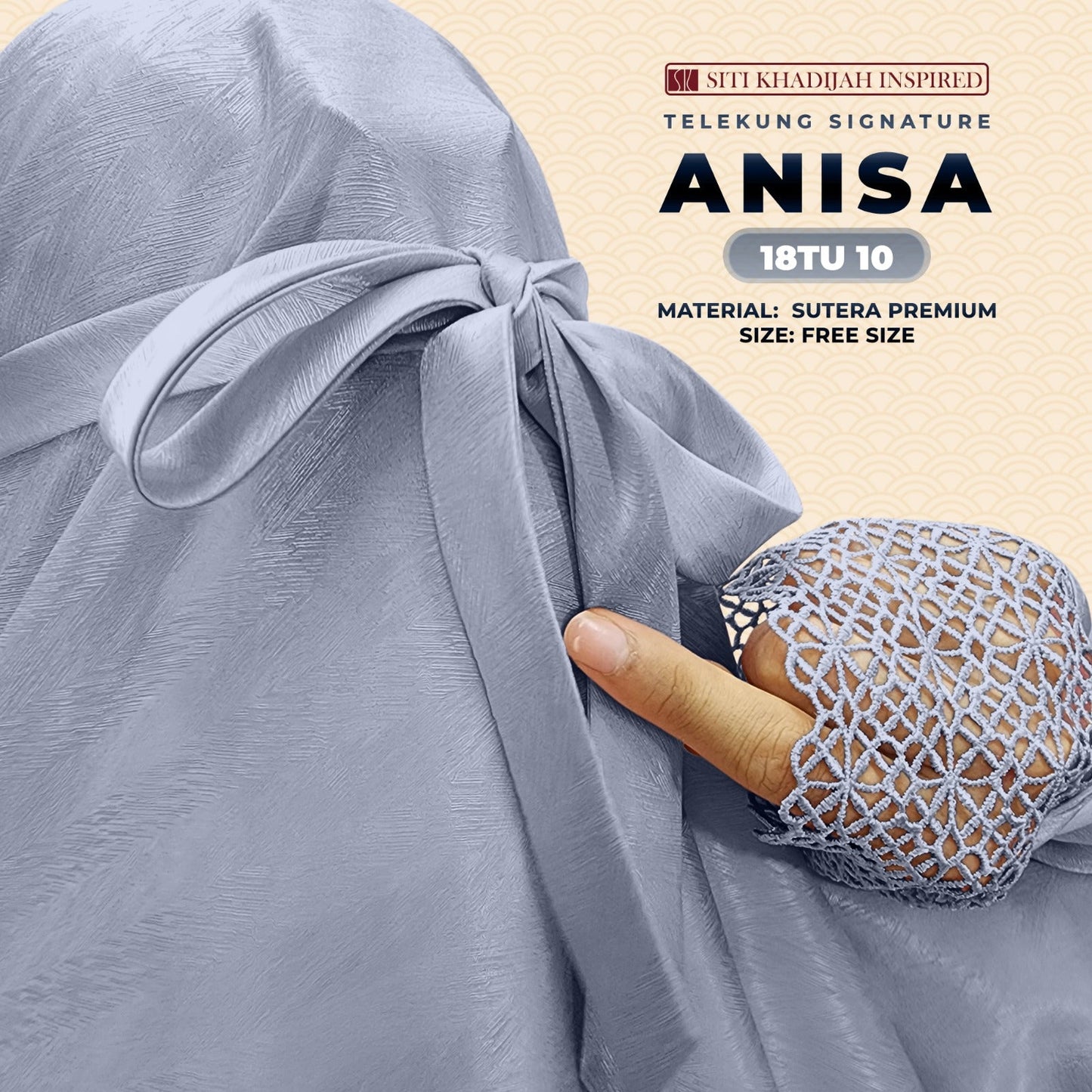 Telekung Siti Khadijah Inspired Signature Anisa Collection Free Woven bag (18TU)