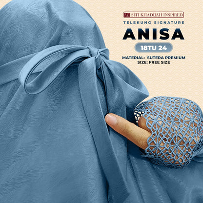 Telekung Siti Khadijah Inspired Signature Anisa Collection Free Woven bag (18TU)