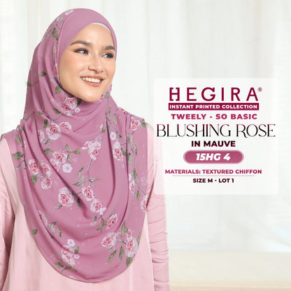 Hegira Hijab Inspired TWEELY-SO BASIC BLUSHING ROSE Instant Collection (15HG)