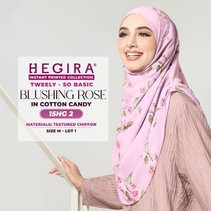 Hegira Hijab Inspired TWEELY-SO BASIC BLUSHING ROSE Instant Collection (15HG)