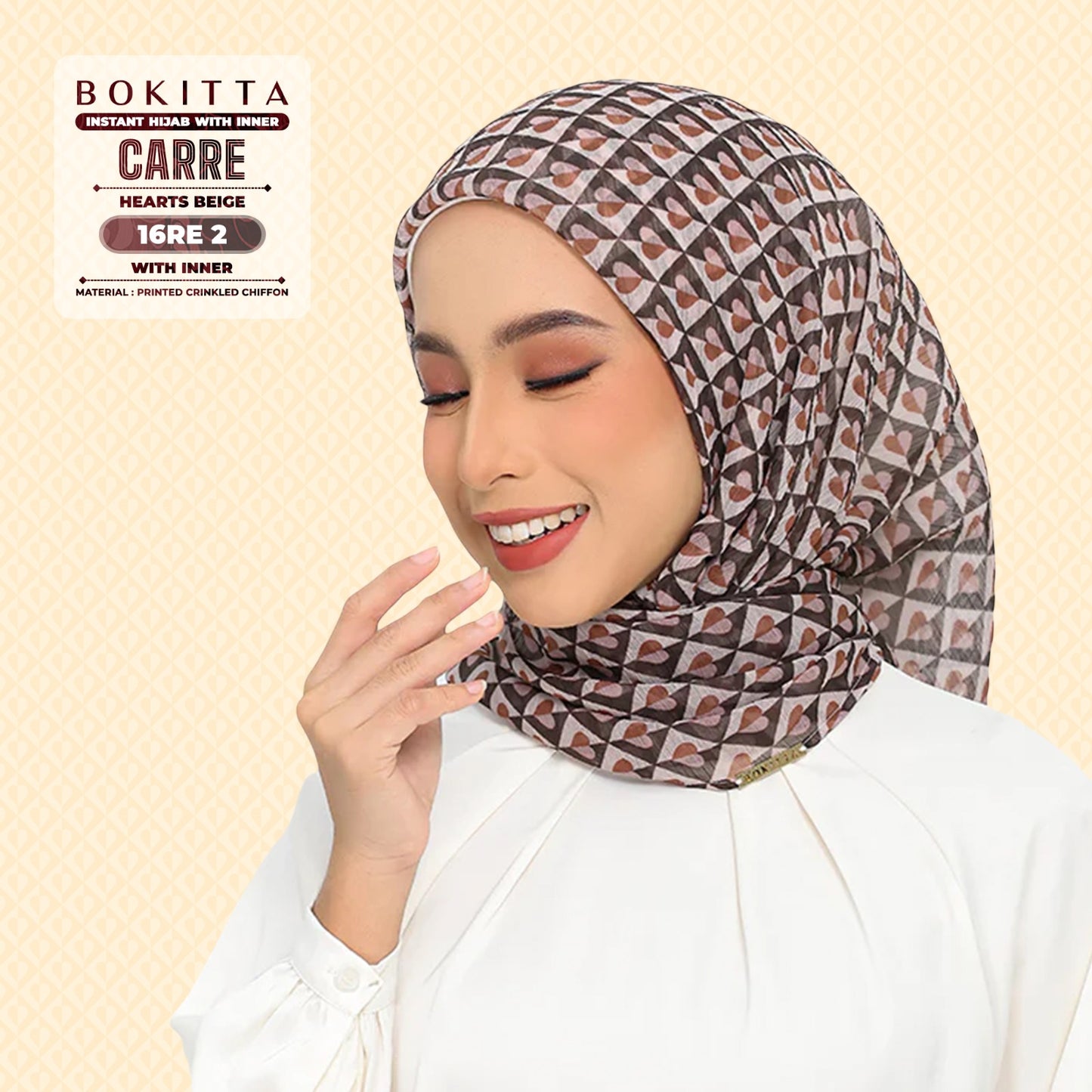 Bokitta Inspired Hearts Beige Collection - Free Box (16BB2)