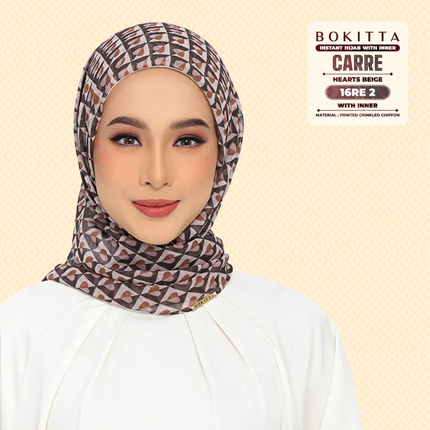 Bokitta Inspired Hearts Beige Collection - Free Box (16BB2)
