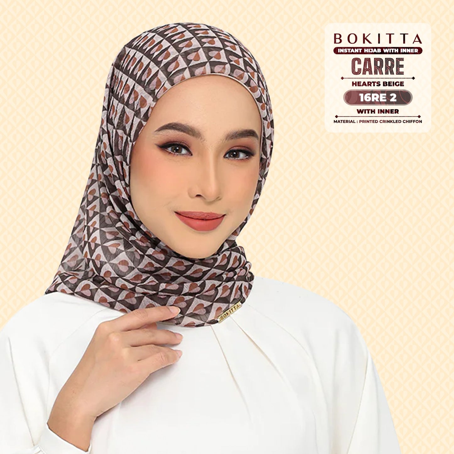 Bokitta Inspired Hearts Beige Collection - Free Box (16BB2)