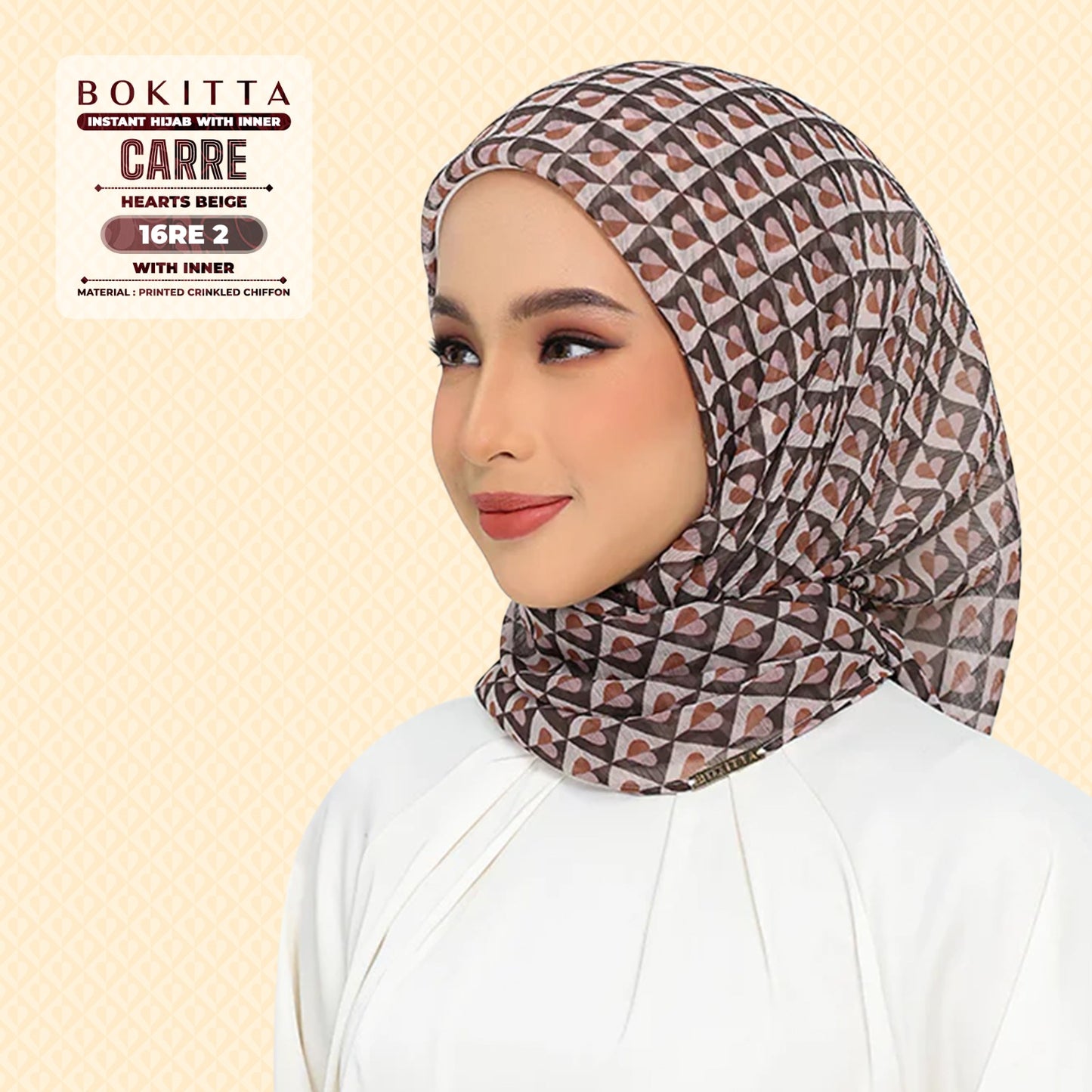 Bokitta Inspired Hearts Beige Collection - Free Box (16BB2)