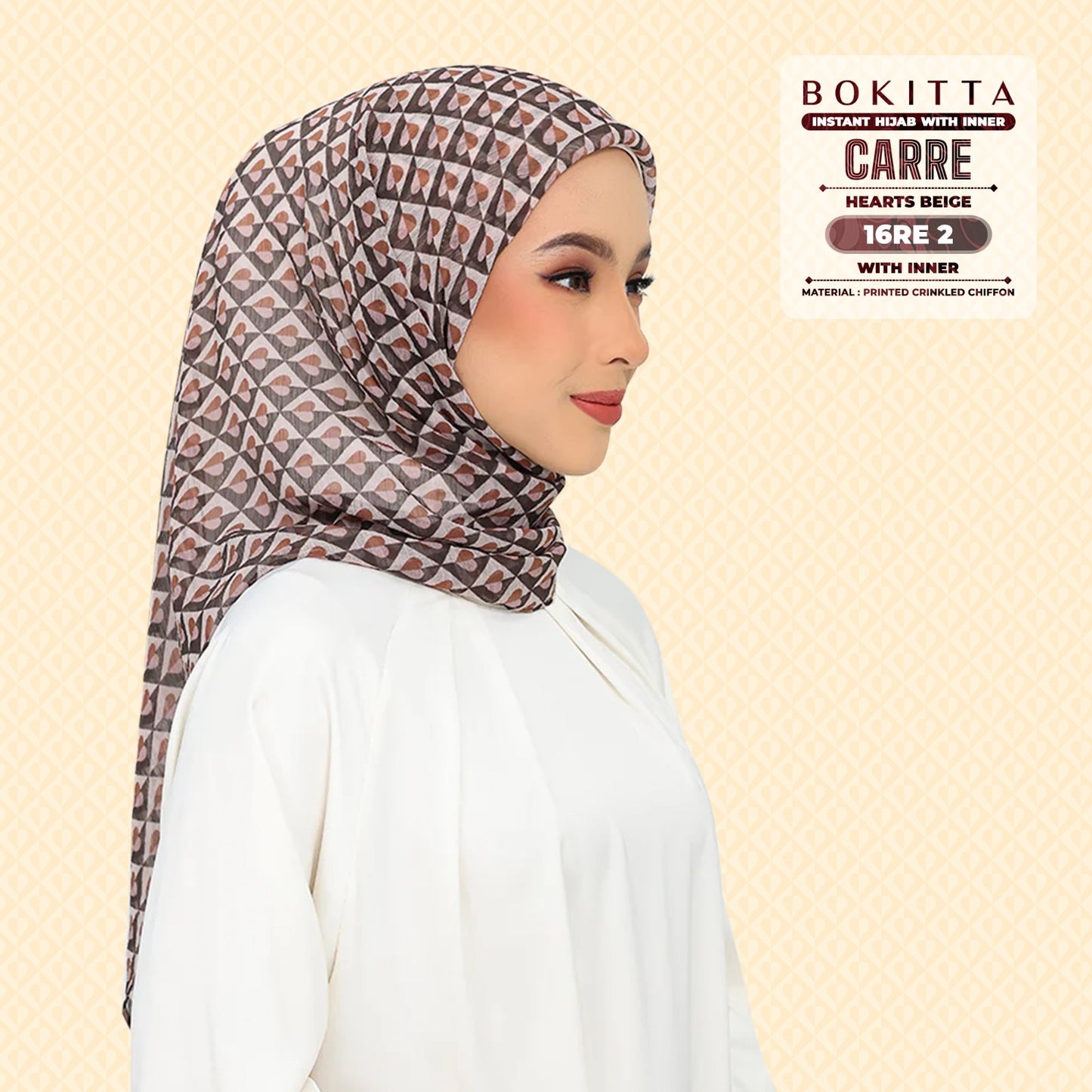 Bokitta Inspired Hearts Beige Collection - Free Box (16BB2)