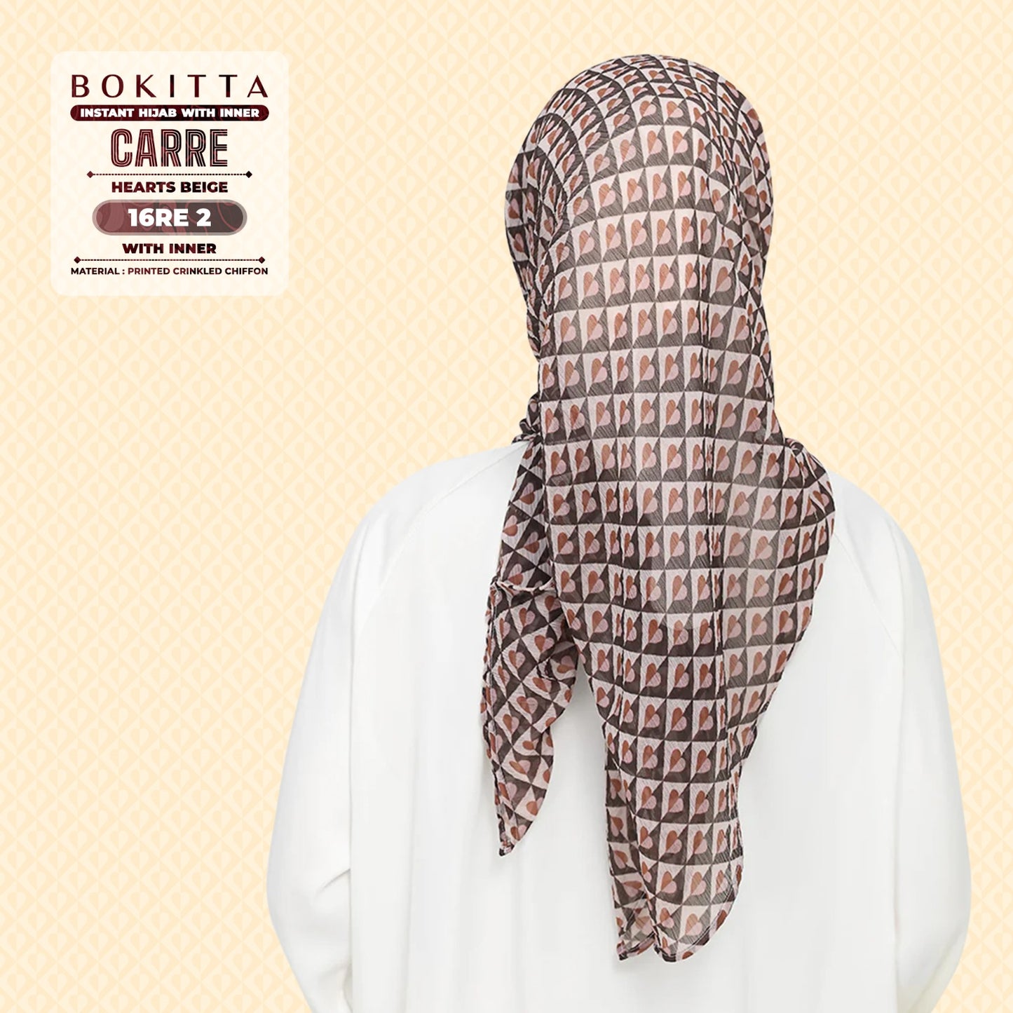 Bokitta Inspired Hearts Beige Collection - Free Box (16BB2)