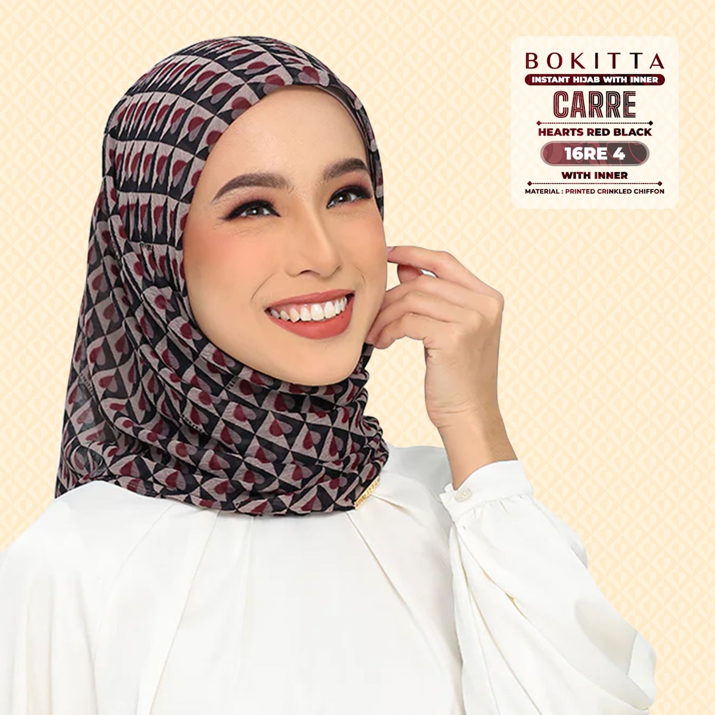 Bokitta Inspired Hearts Red Black Collection - Free Box (16BB4)