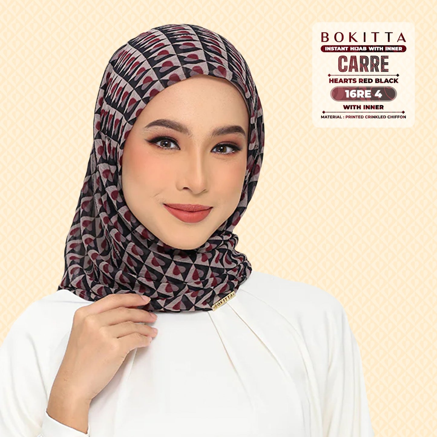 Bokitta Inspired Hearts Red Black Collection - Free Box (16BB4)