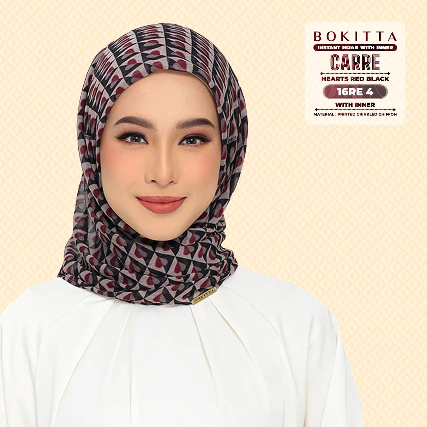 Bokitta Inspired Hearts Red Black Collection - Free Box (16BB4)