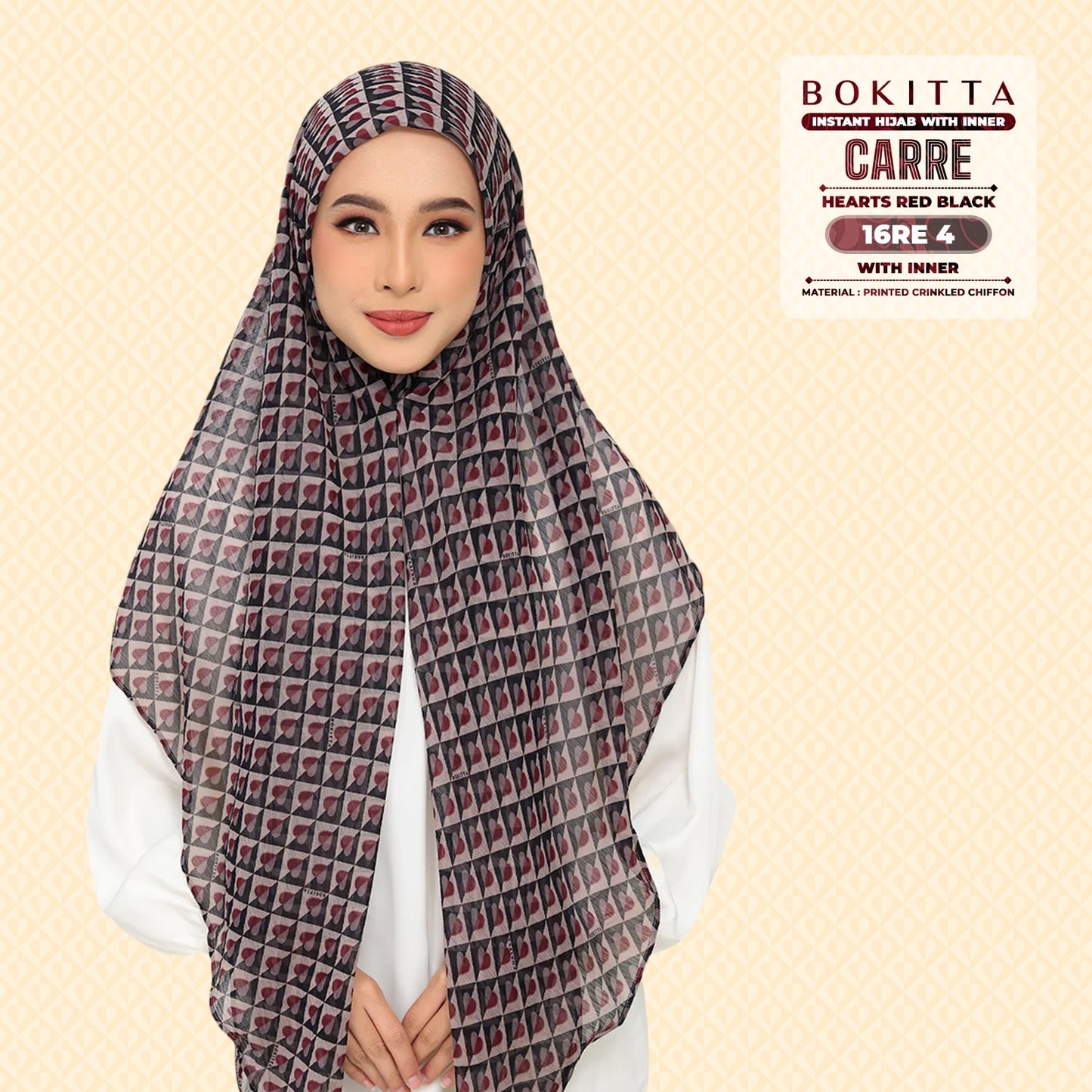 Bokitta Inspired Hearts Red Black Collection - Free Box (16BB4)