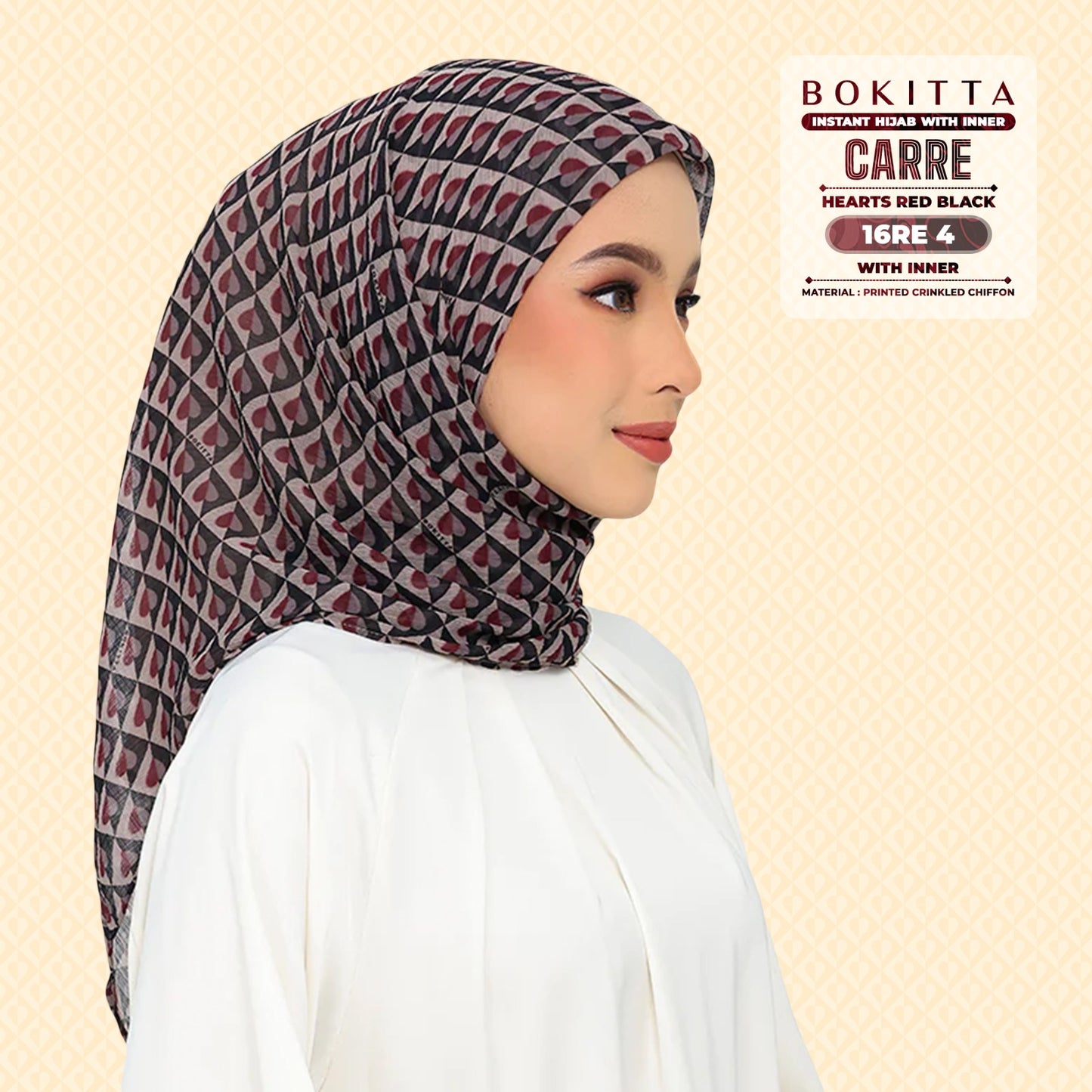 Bokitta Inspired Hearts Red Black Collection - Free Box (16BB4)