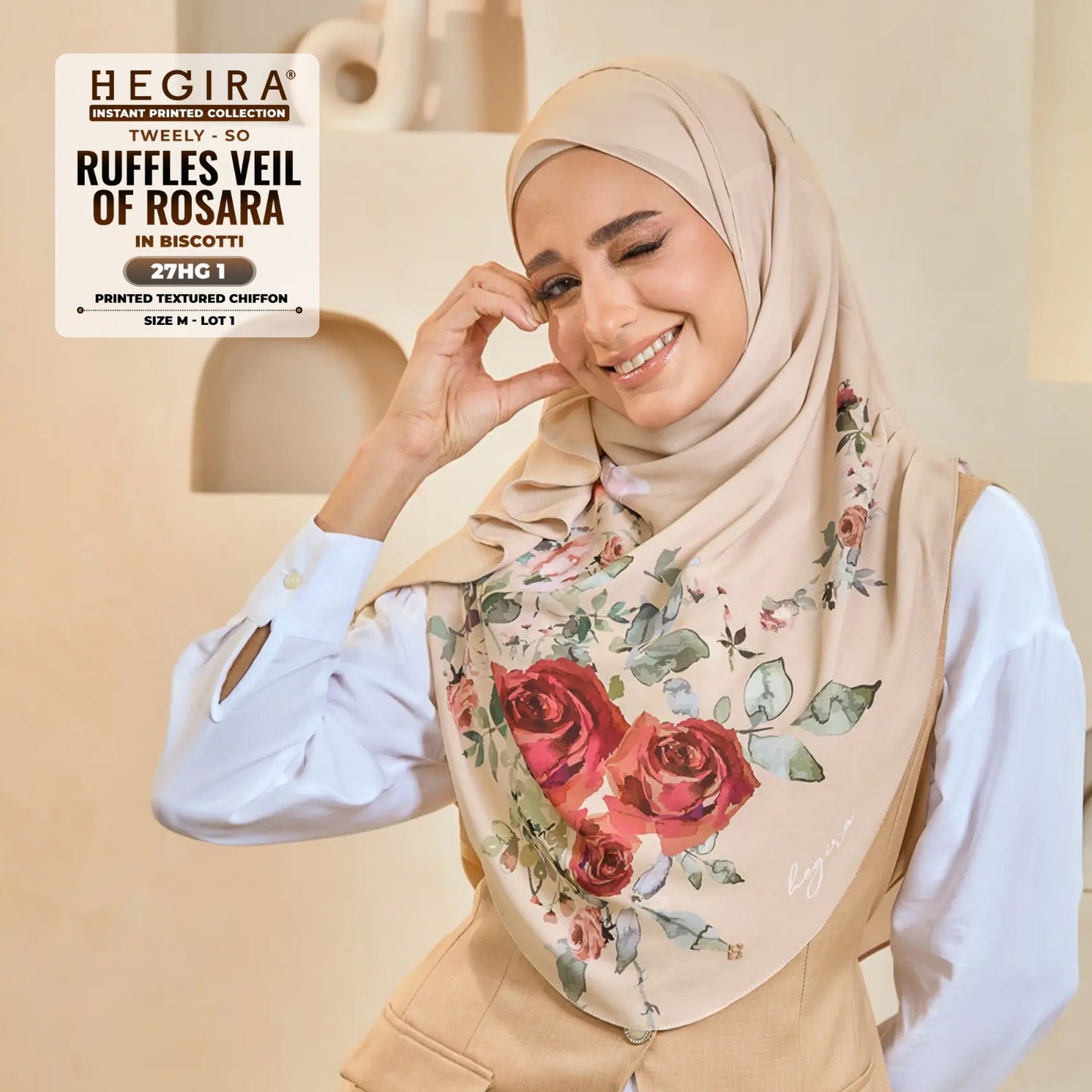 Hegira Hijab Inspired TWEELY-SO RUFFLES VEIL OF ROSARA Collection