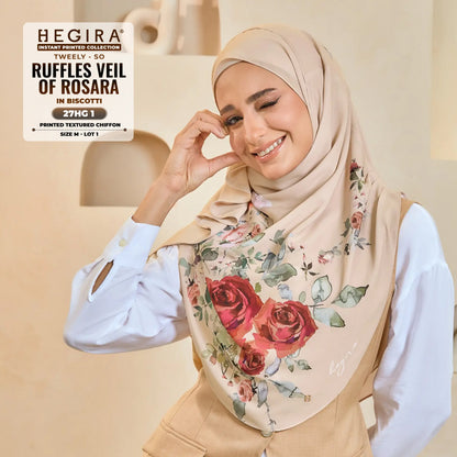 Hegira Hijab Inspired TWEELY-SO RUFFLES VEIL OF ROSARA Collection