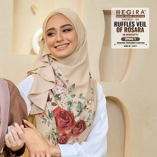 Hegira Hijab Inspired TWEELY-SO RUFFLES VEIL OF ROSARA Collection
