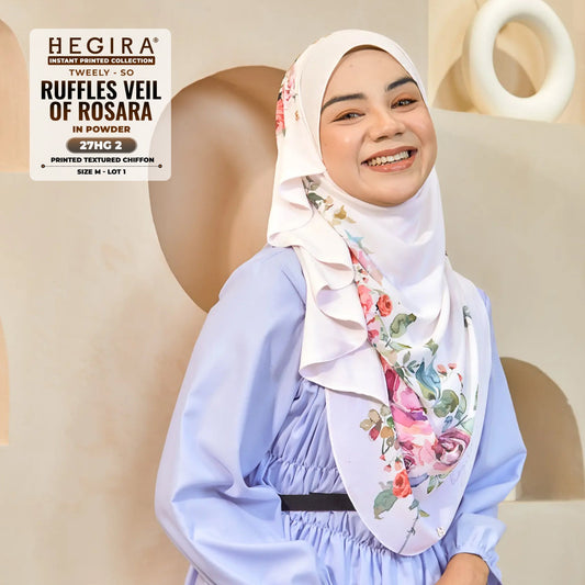 Hegira Hijab Inspired TWEELY-SO RUFFLES VEIL OF ROSARA Collection