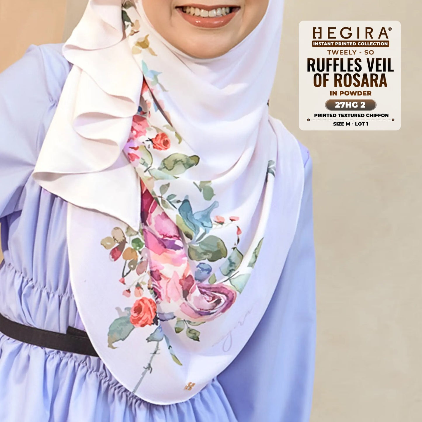 Hegira Hijab Inspired TWEELY-SO RUFFLES VEIL OF ROSARA Collection