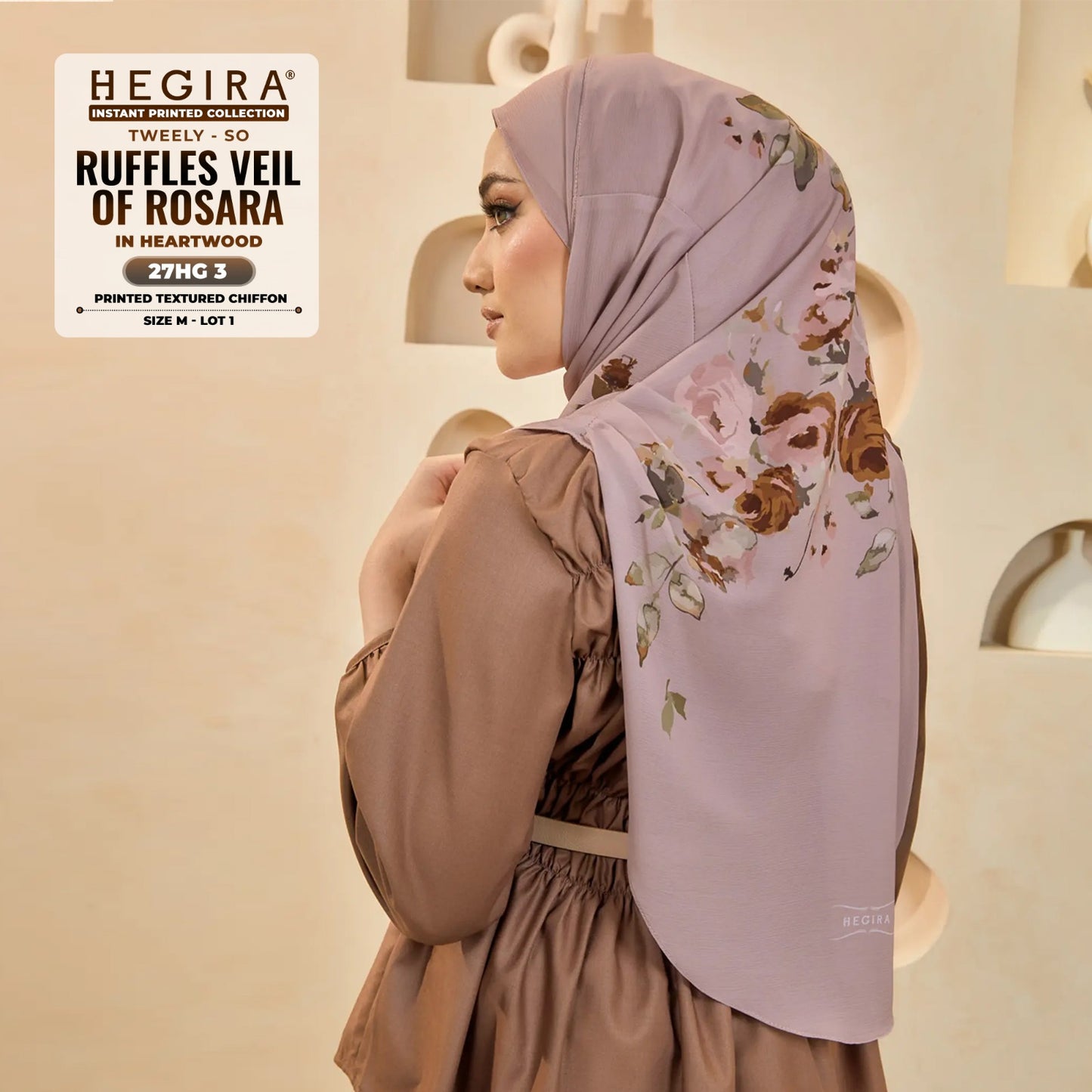 Hegira Hijab Inspired TWEELY-SO RUFFLES VEIL OF ROSARA Collection