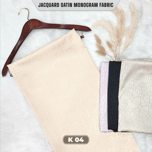 Jacquard Satin Monogram Fabric Collection (K)